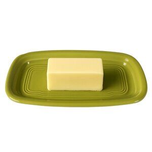 Fiestaware Fiesta CERAMIC Butter Dish Plate Butterdish Extra LARGE Lemongrass